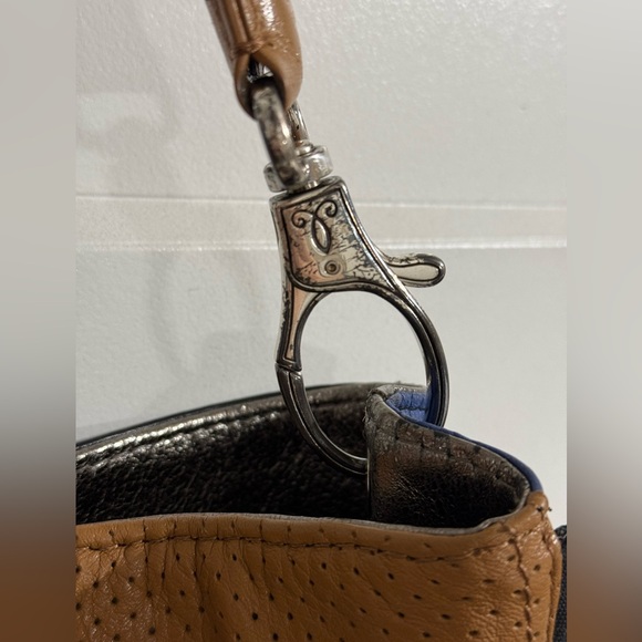 Brighton Diva Black/Brown Leather Bag Purse Handbag Graphic Glam Girls Fashion - Picture 7 of 14